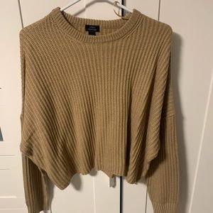 Cropped knit sweater